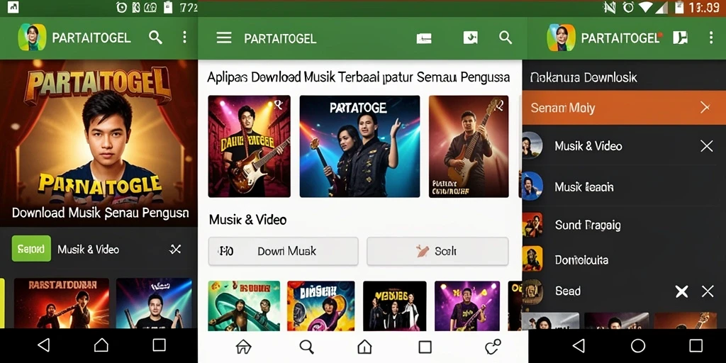 Screenshot utama PARTAITOGEL dengan tampilan antarmuka yang user-friendly untuk Download Musik.