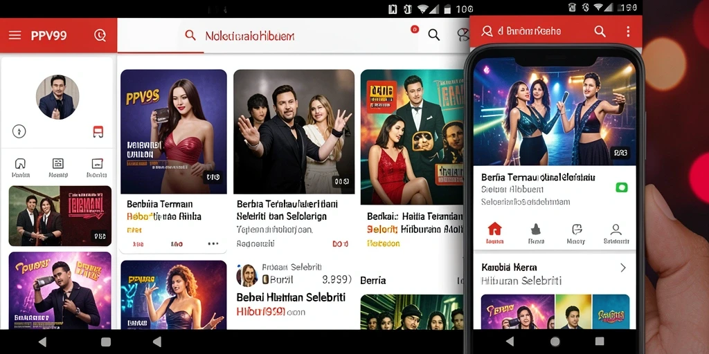 Tampilan utama PPV99 menampilkan berita terbaru tentang selebriti.