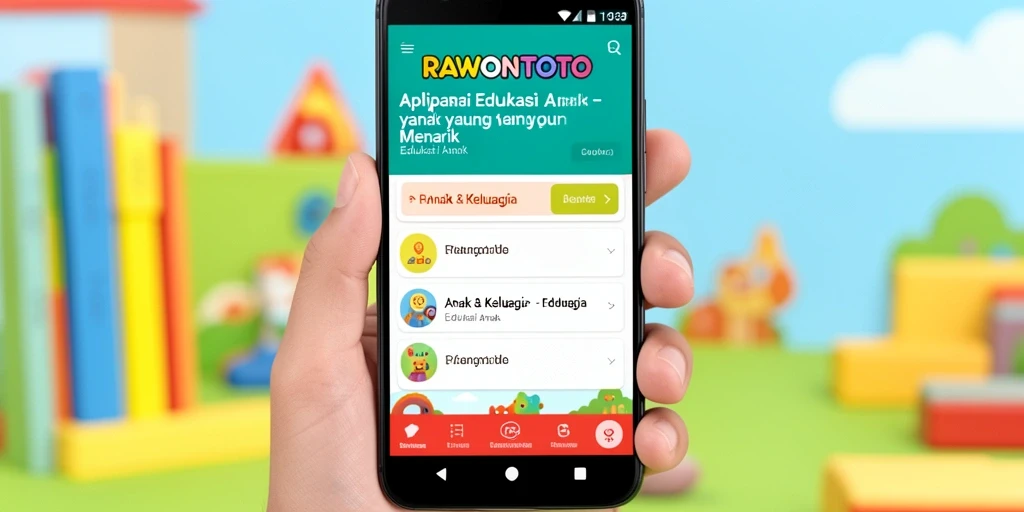 Tampilan antarmuka Edukasi Anak yang menarik dan interaktif.