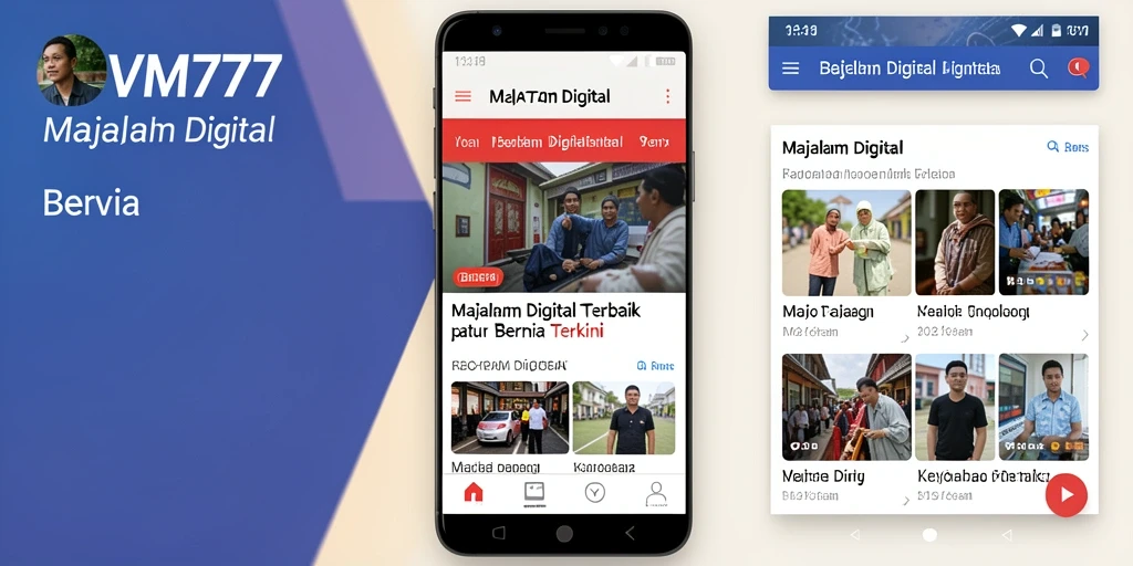 Antarmuka VM777 yang menarik dengan berita terbaru.