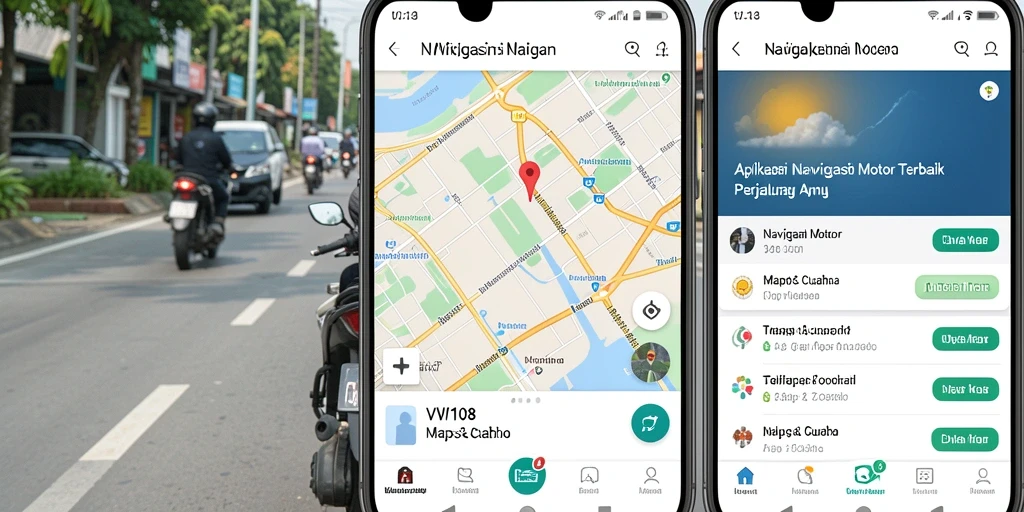 Tampilan antarmuka VW108 dengan fitur navigasi motor yang intuitif.