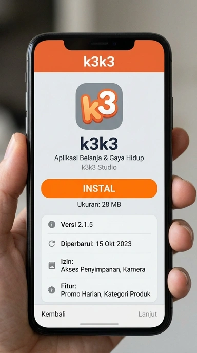 Tampilan halaman APK k3k3
