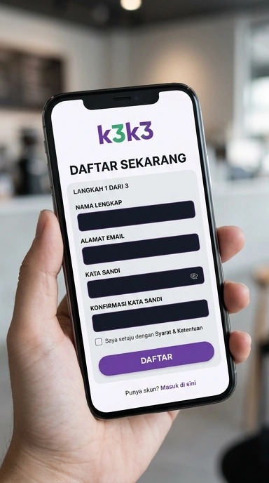 Tampilan halaman daftar k3k3