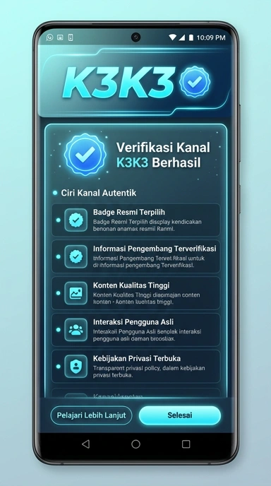 Tampilan kanal resmi k3k3